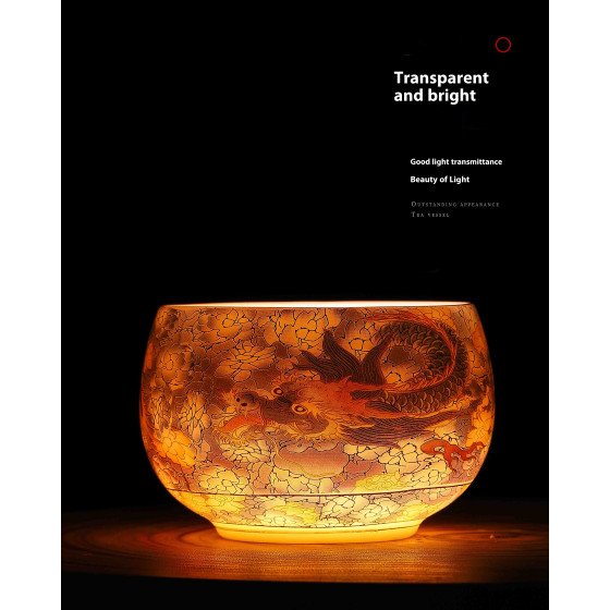 Sheep fat jade porcelain tea cup