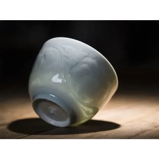 Nanhua Sheep Fat Jade Ceramic Tea Cup (Master's Handcrafted Work)