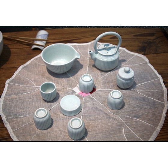 Sheep Fat Jade Tea Set (Master's Handcrafted Work)