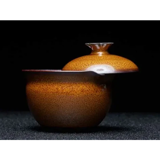 Ru Kiln Handmade Covered Bowl (Master's Handcrafted Work)