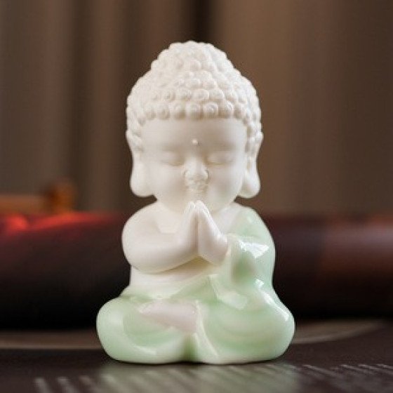 Jade Buddha Statue Tea Pet (Master's Handcrafted work)